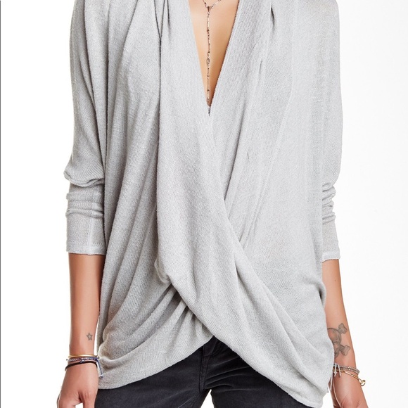Fee People Sheila Hacci blouse grey xs - Picture 2 of 6